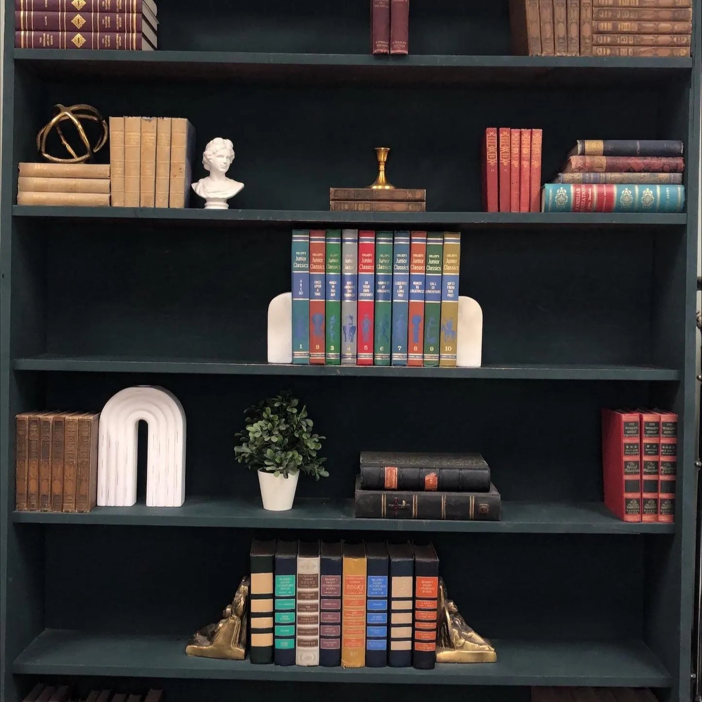 Classic Books by the Foot: Collier's Junior Classics Complete Set 10 Volumes, Display Hardcovers
