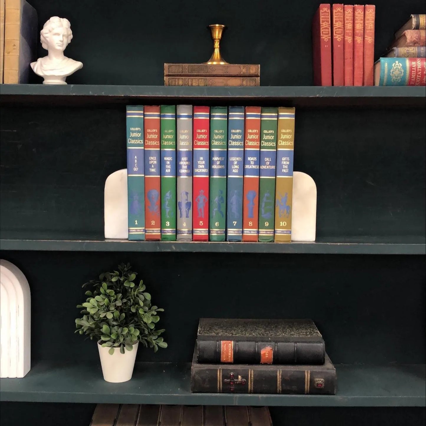 Classic Books by the Foot: Collier's Junior Classics Complete Set 10 Volumes, Display Hardcovers