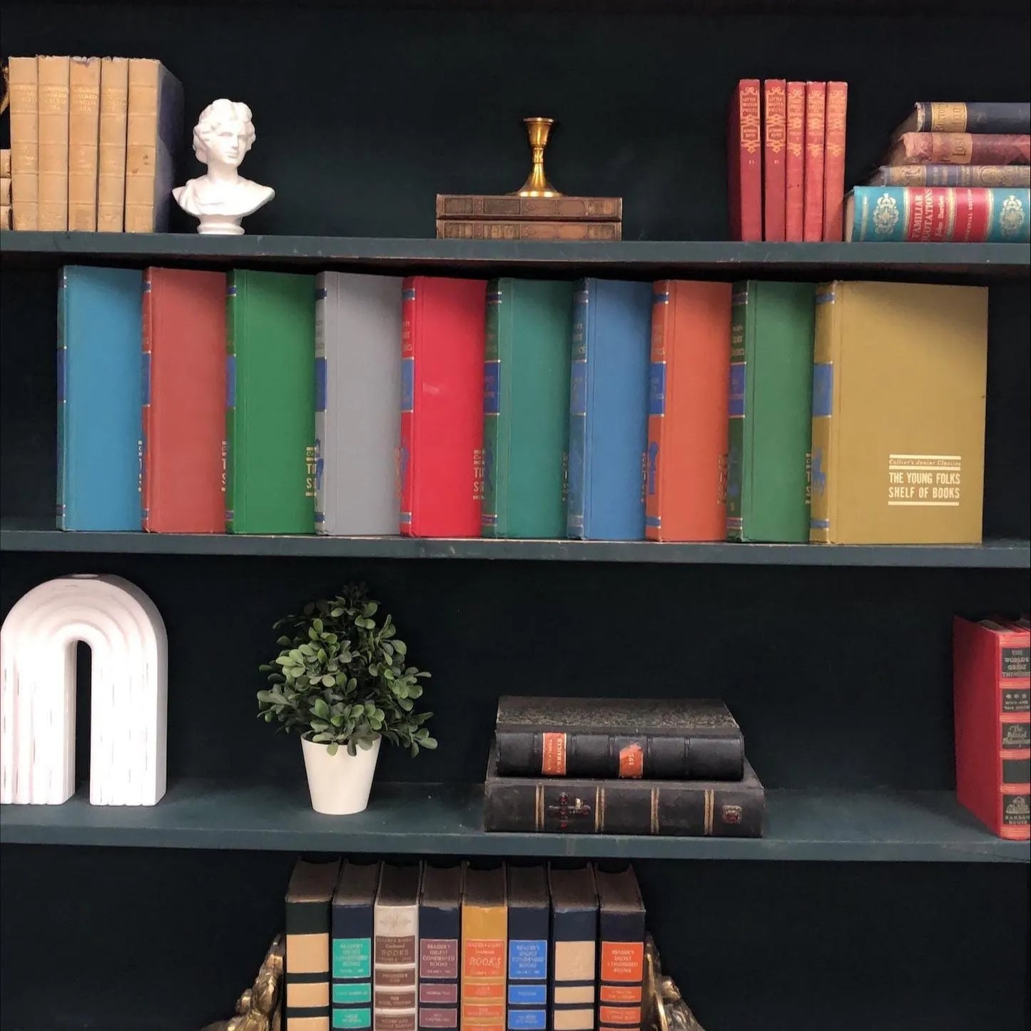 Classic Books by the Foot: Collier's Junior Classics Complete Set 10 Volumes, Display Hardcovers