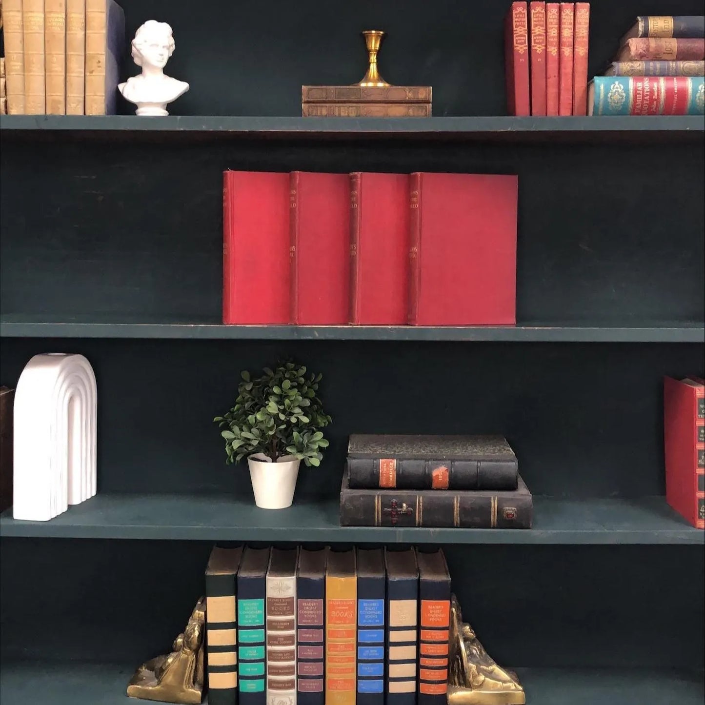 Classic Books by the Foot: Antique Red 1900's Nations of the World Book Collection Historical Library Decor, Display Hardcovers