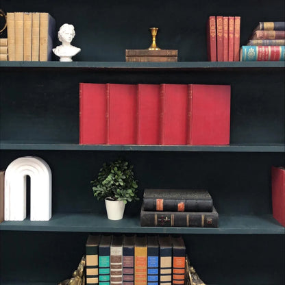Classic Books by the Foot: Antique Red 1900's Nations of the World Book Collection Historical Library Decor, Display Hardcovers