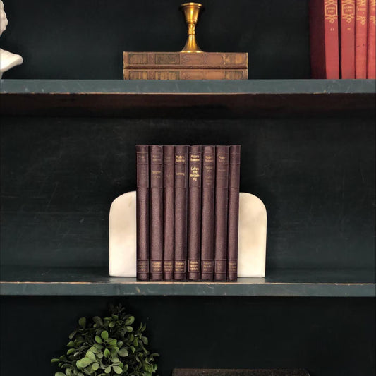 Classic Books by the Foot: Vintage Burgundy Modern Business Book Collection Dark Academia Library Decor, Display Hardcovers