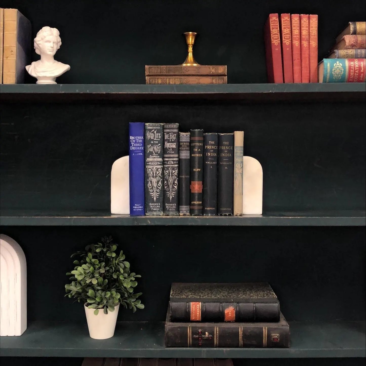 Classic Books by the Foot: Antique Victorian 1800's Book Bundle Gothic Study Library Decor, Display Hardcovers