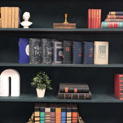 Classic Books by the Foot: Antique Victorian 1800's Book Bundle Gothic Study Library Decor, Display Hardcovers
