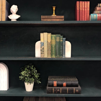 Classic Books by the Foot: Victorian Green and Ivory Ornate and Embossed Book Collection 19th Century Library Decor, Display Hardcovers