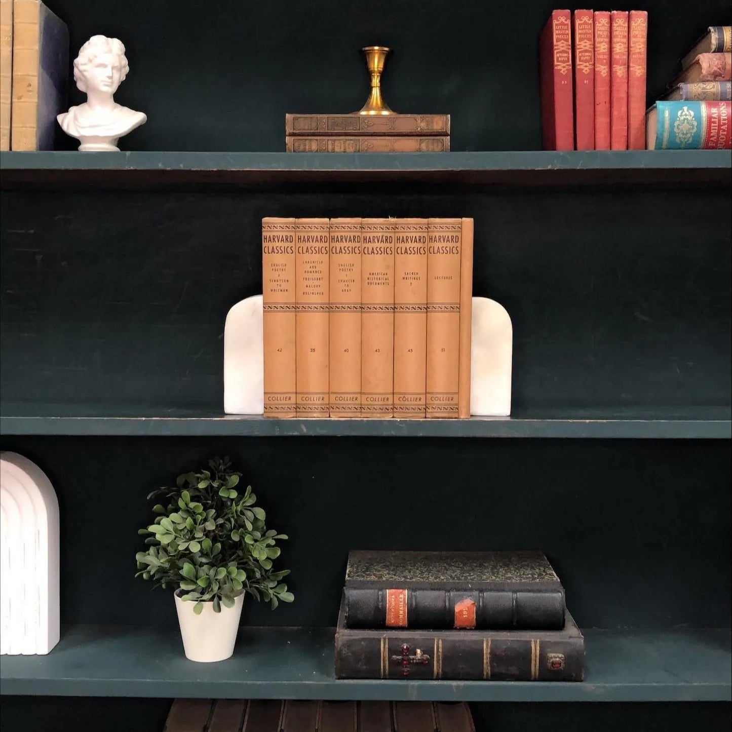 Classic Books by the Foot: Harvard Classics Brown Collier 6 volume set, Display Hardcovers
