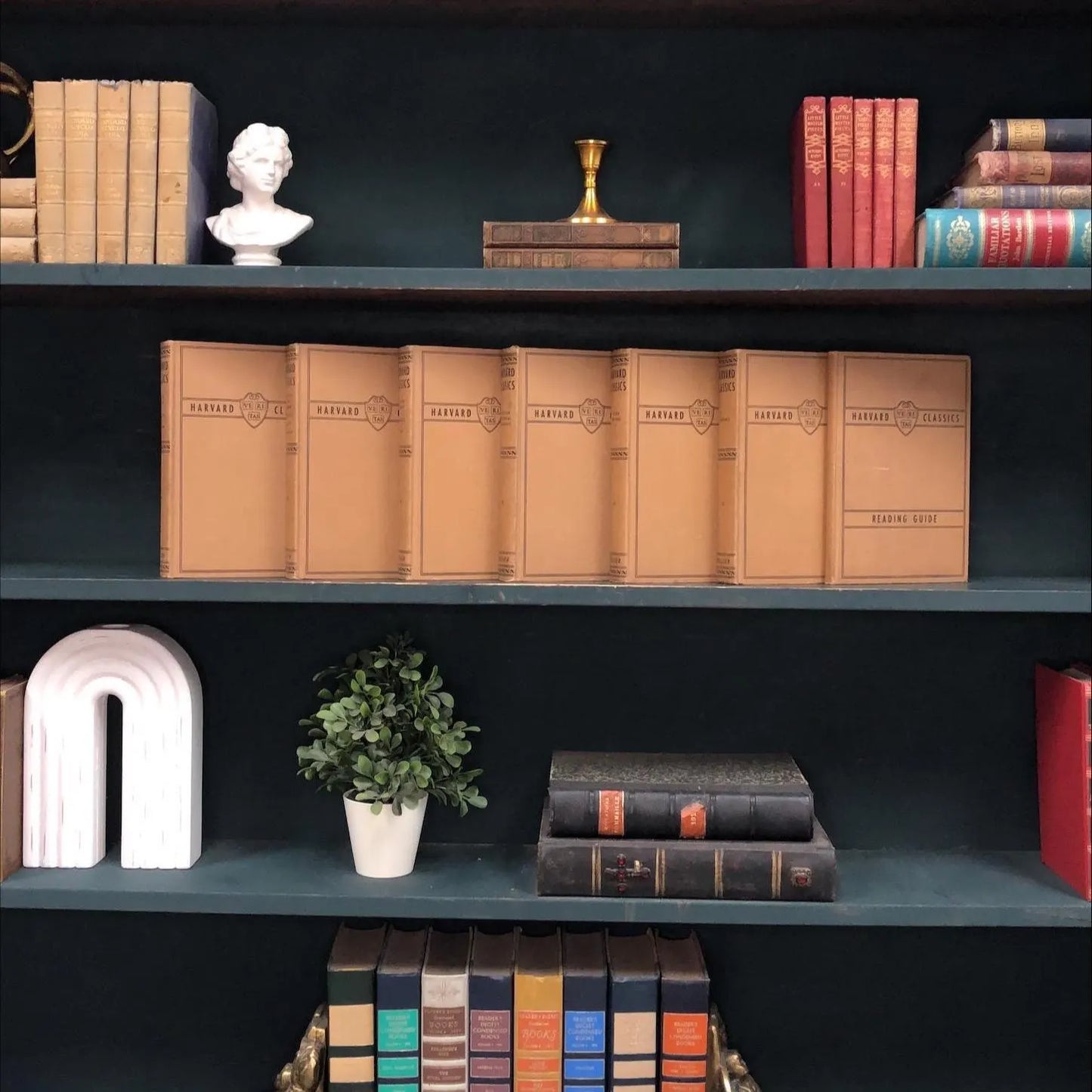 Classic Books by the Foot: Harvard Classics Brown Collier 6 volume set, Display Hardcovers