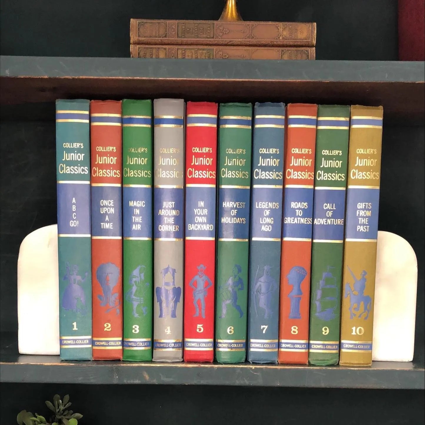 Classic Books by the Foot: Collier's Junior Classics Complete Set 10 Volumes, Display Hardcovers