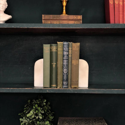 Classic Books by the Foot: Curated Antique Poetry Book Set Green Vintage Collection Dark Academia Library Decor