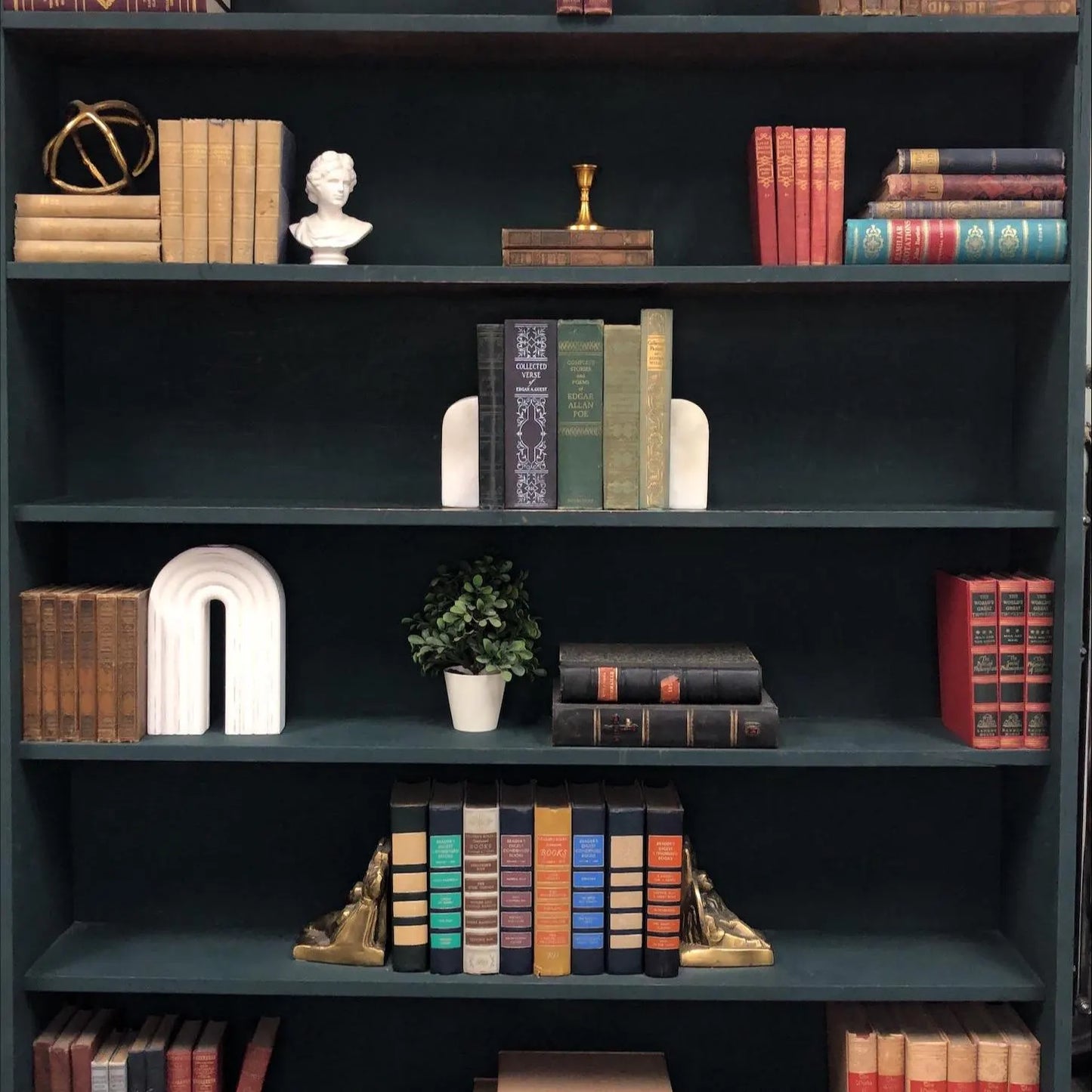 Classic Books by the Foot: Vintage Poetry Book Collection Edgar Allan Poe, Walt Whitman, Edgar Guest Cottagecore Library Decor