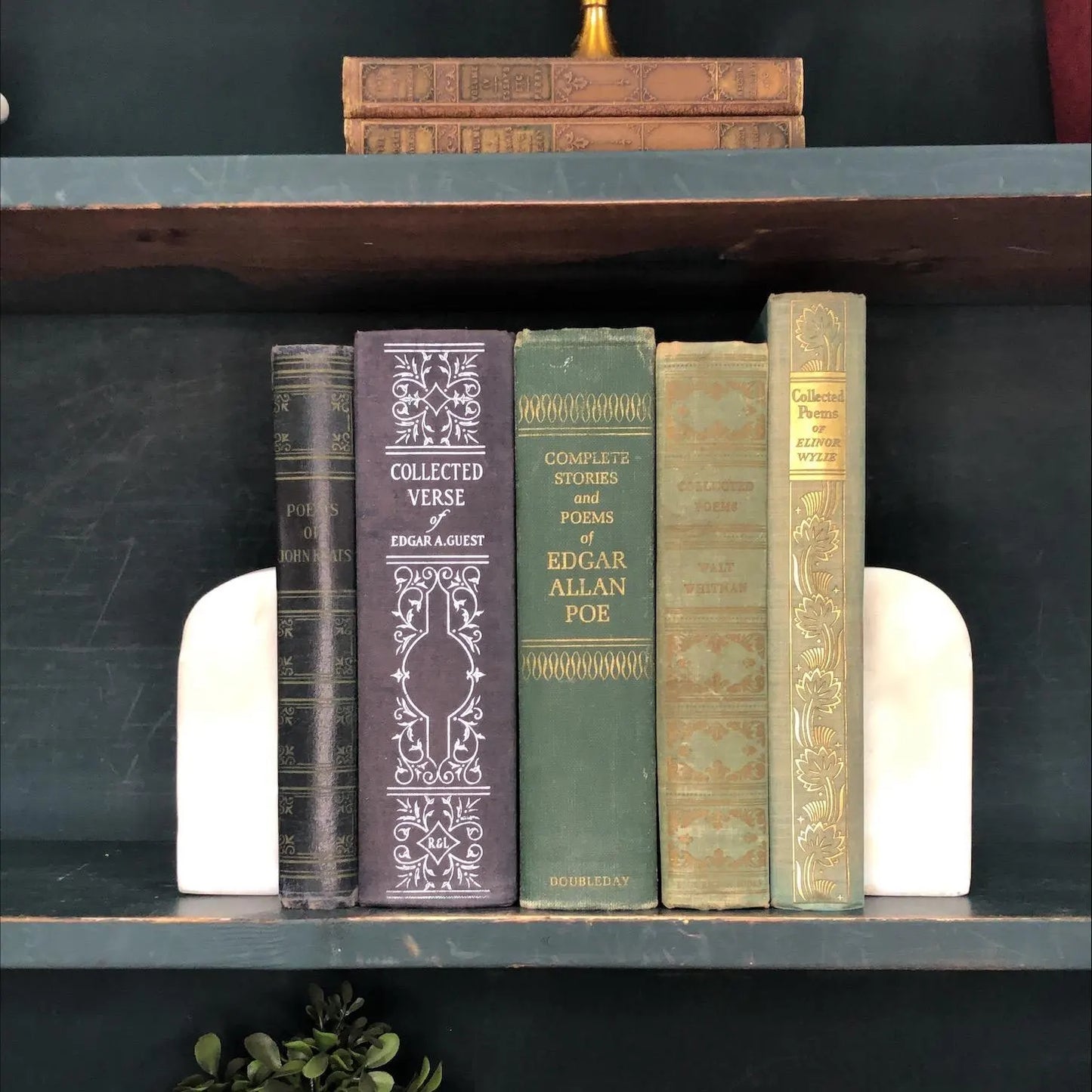 Classic Books by the Foot: Vintage Poetry Book Collection Edgar Allan Poe, Walt Whitman, Edgar Guest Cottagecore Library Decor