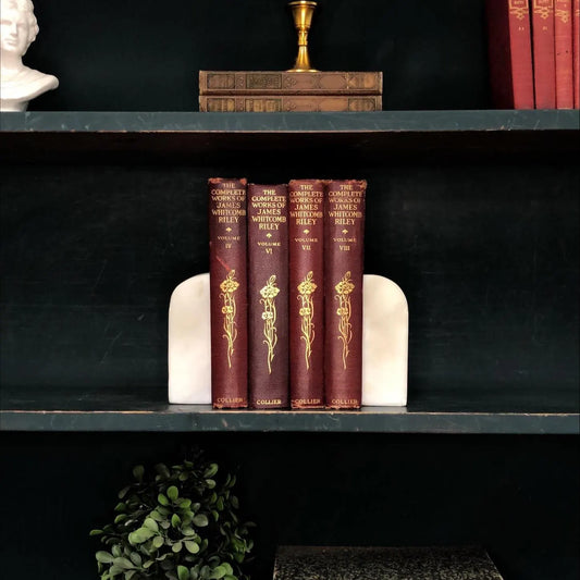 Classic Books by the Foot: Vintage James Whitcomb Riley Poetry Book Collection Americana Library Decor