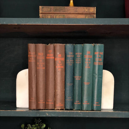 Classic Books by the Foot: Vintage Juvenile Fiction Book Bundle Whitman Adventure Mystery Aviation Library Decor
