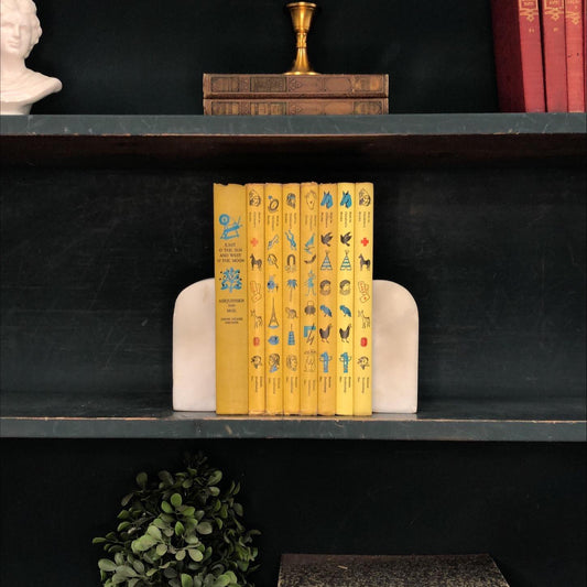 Classic Books by the Foot: Vintage Best in Children's Book Bundle Nelson Doubleday Yellow Mid-Century Collection Library Decor
