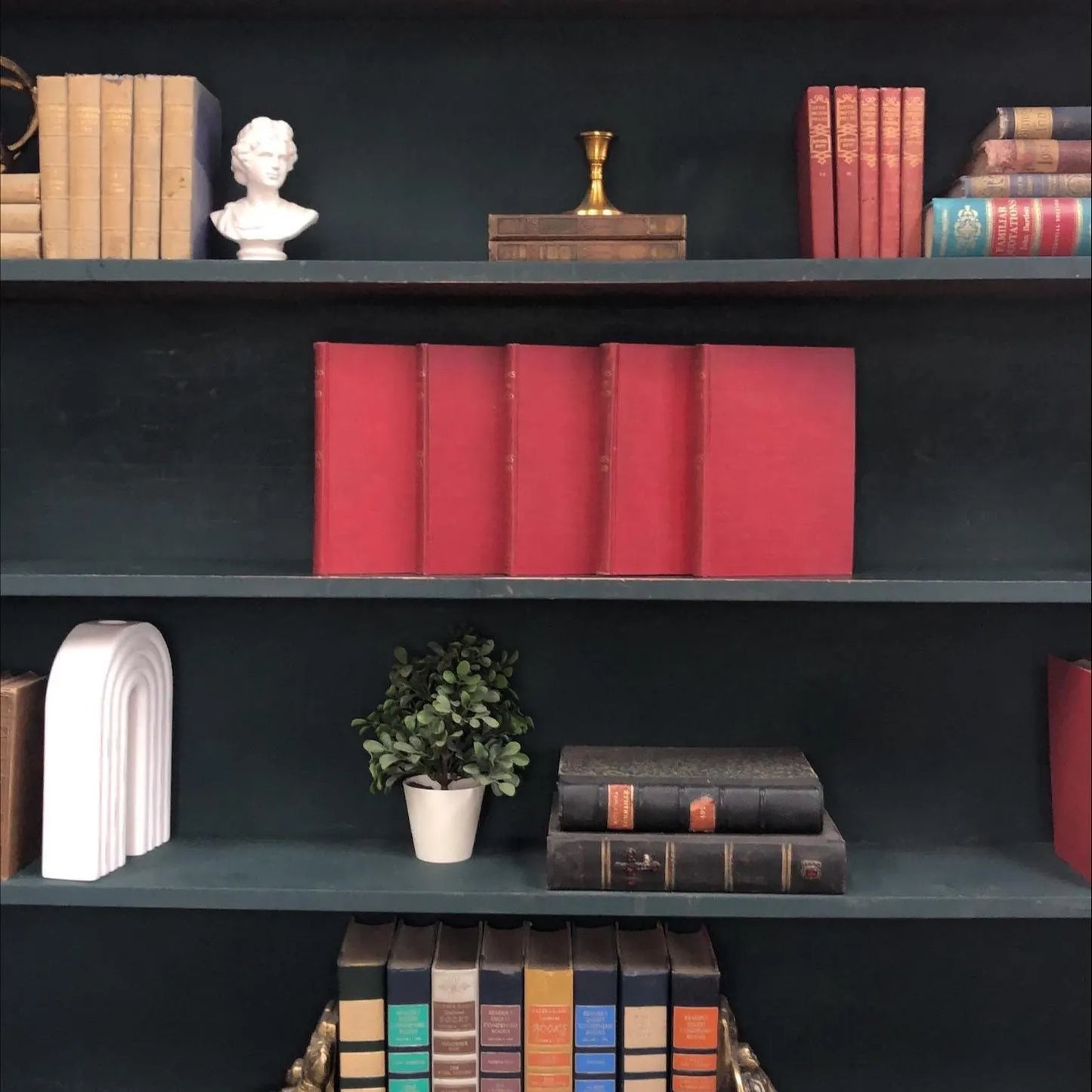 Classic Books by the Foot: Antique Red 1900's Nations of the World Book Collection Historical Library Decor, Display Hardcovers