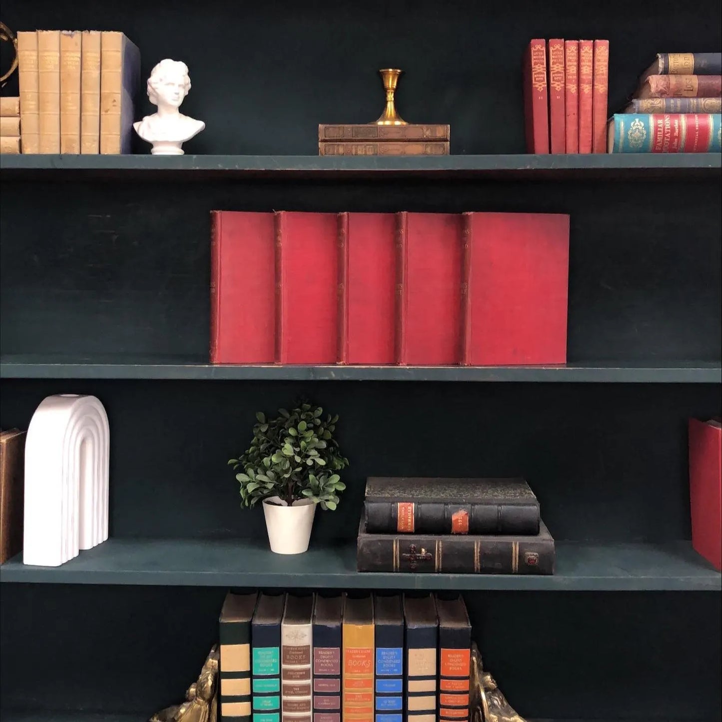 Classic Books by the Foot: Antique Red 1900's Nations of the World Book Collection Historical Library Decor, Display Hardcovers