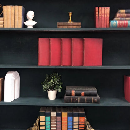 Classic Books by the Foot: Antique Red 1900's Nations of the World Book Collection Historical Library Decor, Display Hardcovers