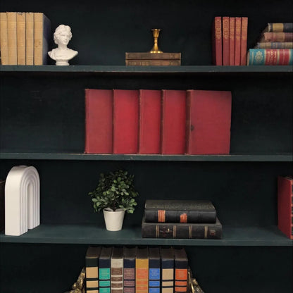 Classic Books by the Foot: Antique Red 1900's Nations of the World Book Collection Historical Library Decor, Display Hardcovers