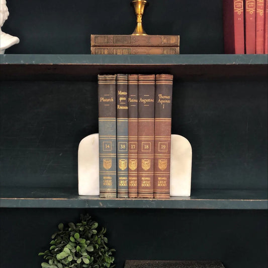 Classic Books by the Foot: Vintage Britannica Great Book Red and Blue Collection Philosophy Literature Set Library Decor Hardcovers