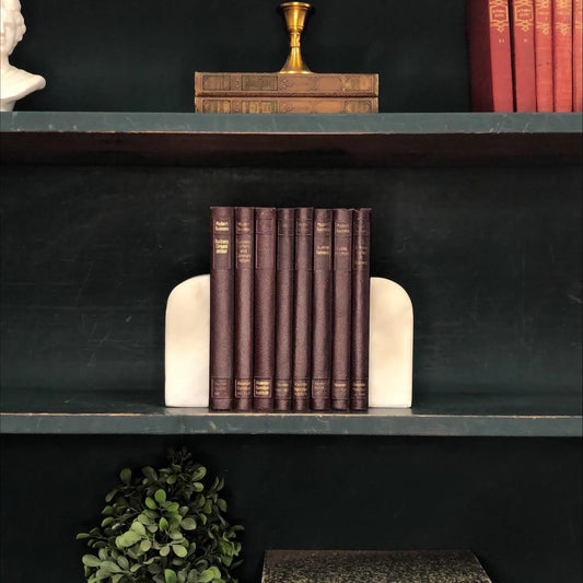 Classic Books by the Foot: Vintage Burgundy Modern Business Book Collection Dark Academia Library Decor, Display Hardcovers