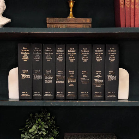 Classic Books by the Foot: Vintage Black Military War of the Rebellion Records Collection Civil War Library Decor