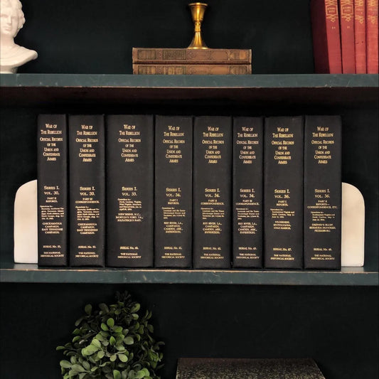 Classic Books by the Foot: Vintage Black Military War of the Rebellion Records Collection Civil War Library Decor