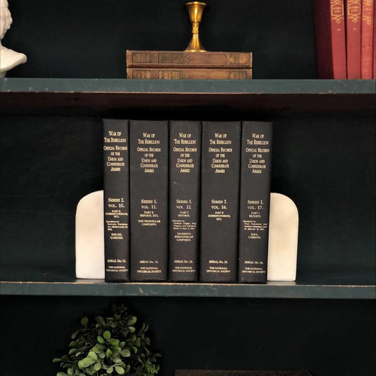 Classic Books by the Foot: Vintage Black Military War of the Rebellion Records Collection Civil War Library Decor