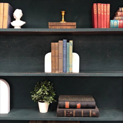 Classic Books by the Foot: Vintage School Reader book Bundle Blue and Brown Educational Set Library Decor