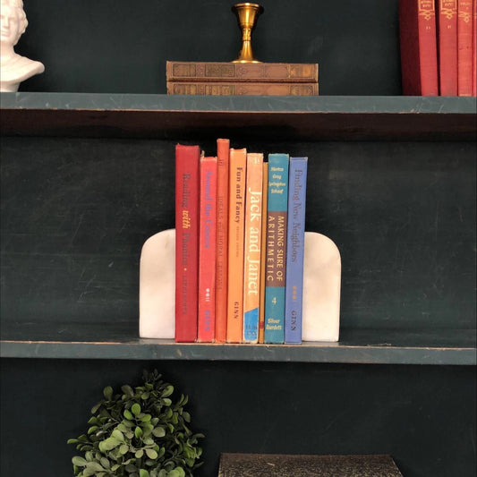 Classic Books by the Foot: Vintage Blue and Orange School Readers Educational Mid Century Book Collection Library Decor