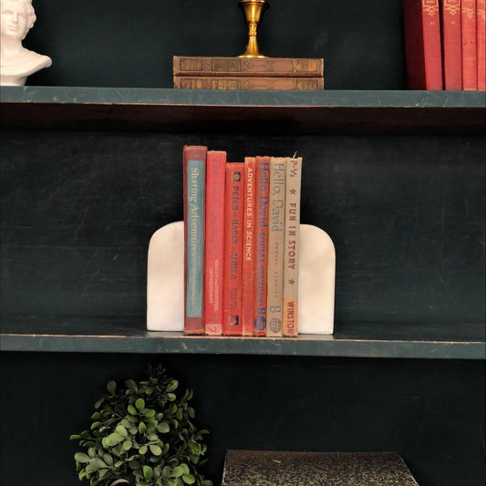 Classic Books by the Foot: Vintage Children's Reader Book Bundle Mid-Century School Textbook Collection Red and Gray Library Decor