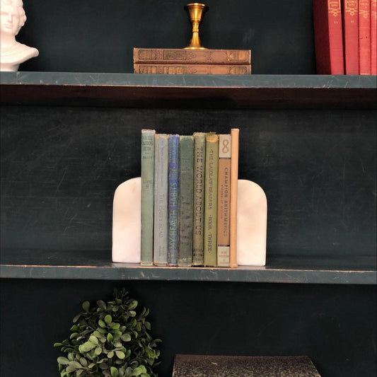 Classic Books by the Foot: Vintage Green and Blue Children's Reader Collection Mid-Century Textbooks Cottagecore Library Decor