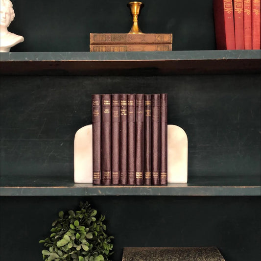 Classic Books by the Foot: Vintage Burgundy Modern Business Book Collection Dark Academia Library Decor
