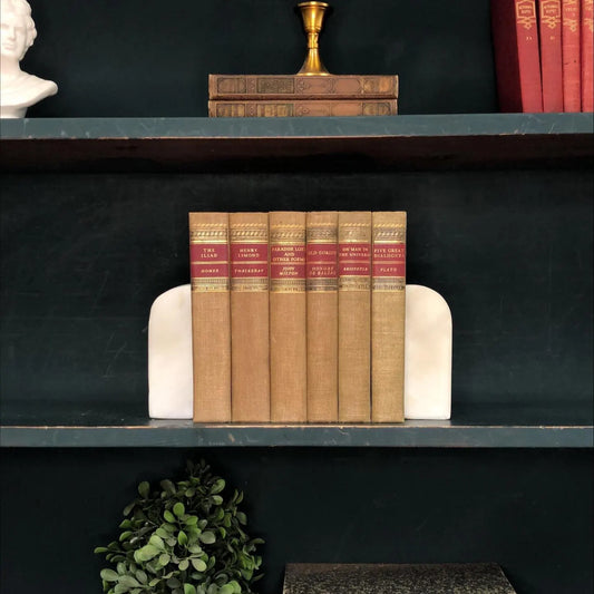 Classic Books by the Foot: Vintage Brown and Red Literary Classic's Club Collection Philosophy Book Bundle Library Decor