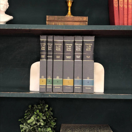Classic Books by the Foot: Vintage Gray Britannica Great Books Collection Mid Century Encyclopedia Dark Academia Library Decor