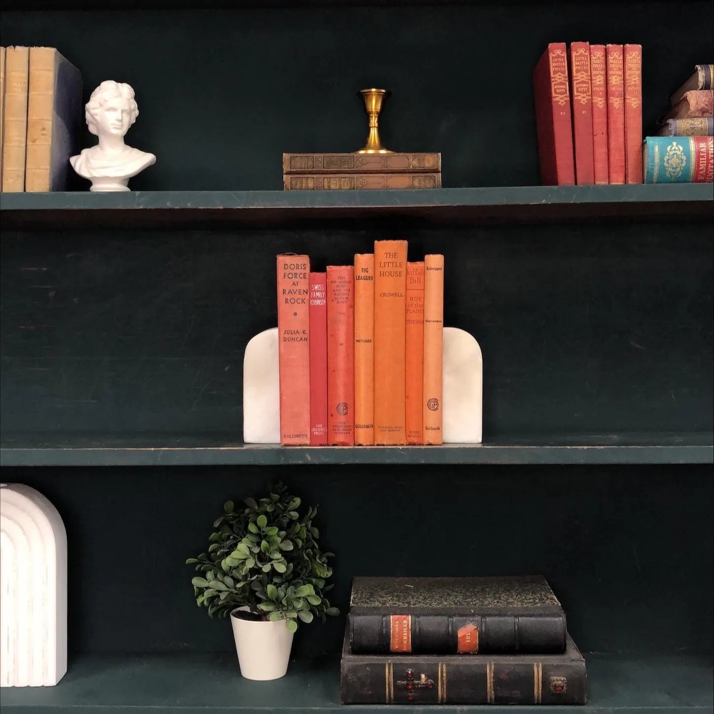 Classic Books by the Foot: Vintage Children's Adventure Orange Decorative Collection Boys Library Decor