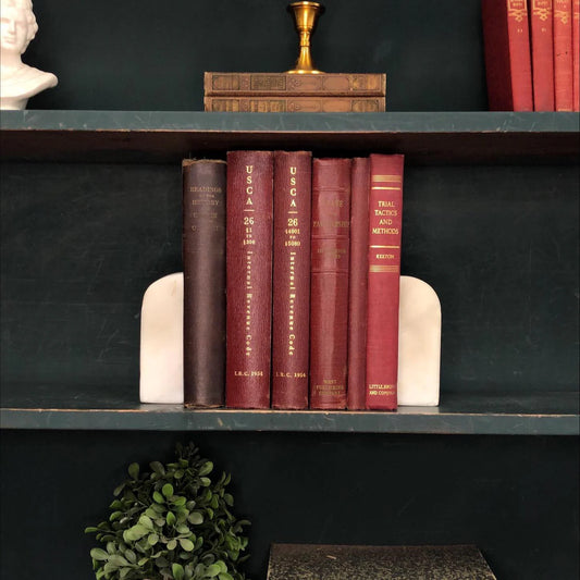 Classic Books by the Foot: Vintage Law Books Burgundy Lawyer Library Collection Courtroom Styling Decor