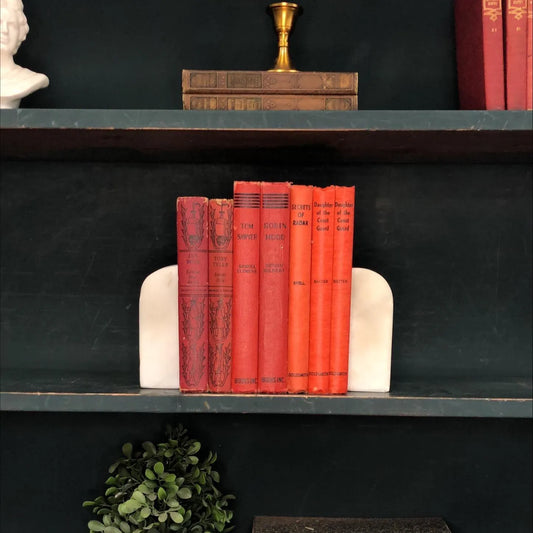 Classic Books by the Foot: Vintage Red Juvenile Book Bundle Tom Sawyer, Robin Hood Decorative Antique Children's Library Decor