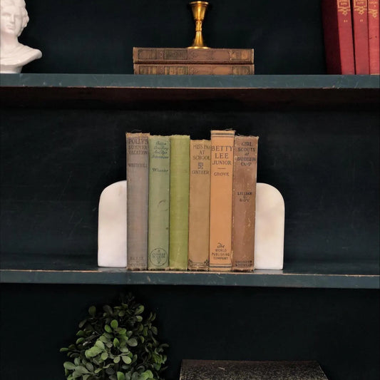 Classic Books by the Foot: Antique Blue and Green Girls Book Collection Juvenile Fiction Decorative Bookshelf Library Decor