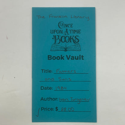 Fathers and Sons - Ivan Turgenev - The Franklin Library - 1984