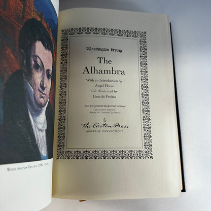 The Alhambra - Washington Irving - Easton Press - Heavy Edge Wear - Front Cover Damage - 1978