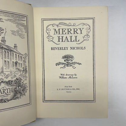 Merry Hall - Beverley Nichols - 1st Edition - 1953