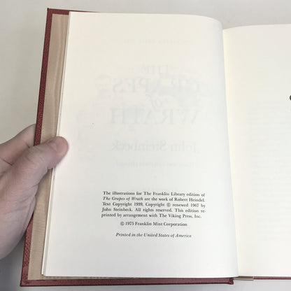 The Grapes of Wrath - John Steinbeck - Franklin Library - 1975