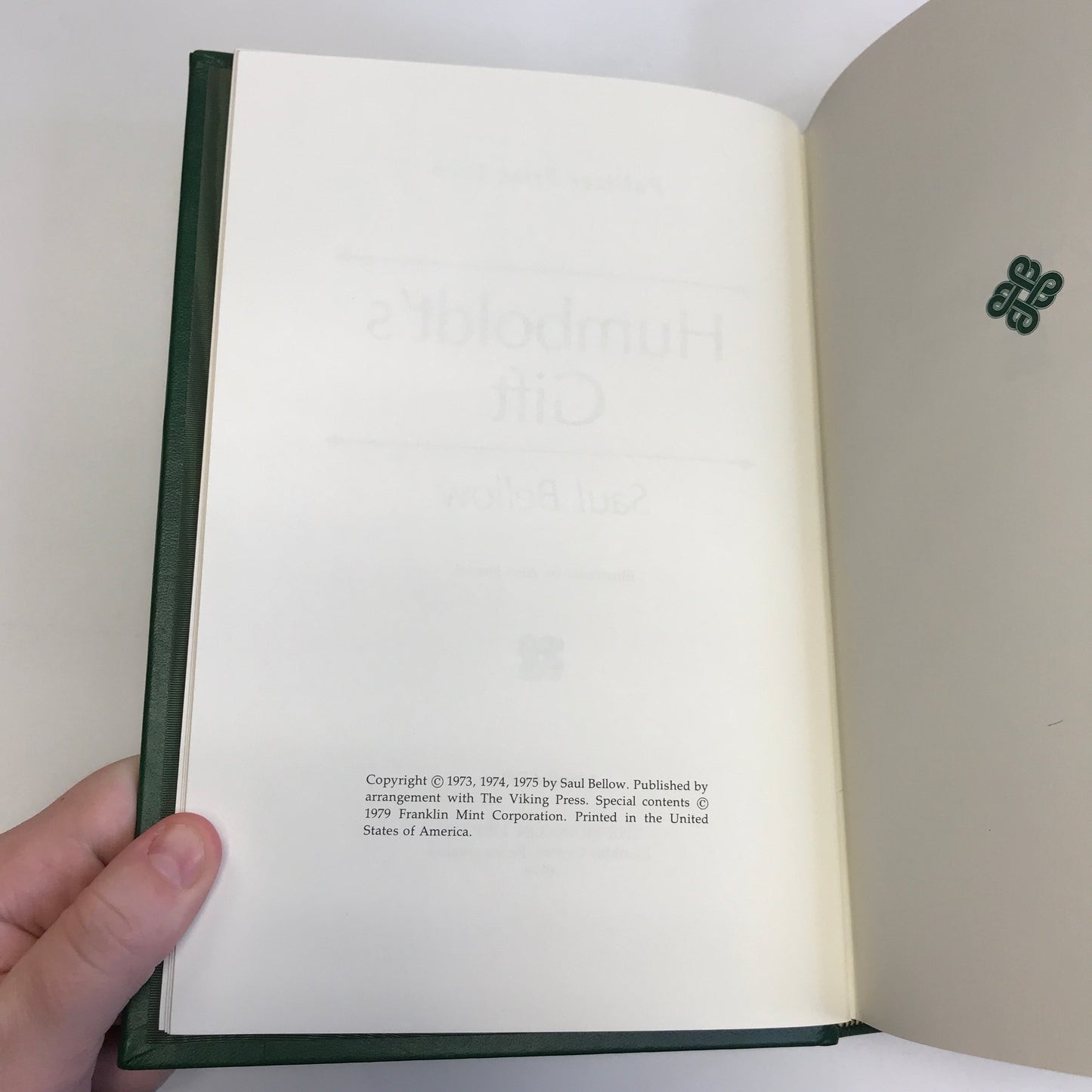 Humboldt's Gift - Saul Bellow - Franklin Library - 1979