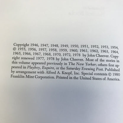 The Stories of John Cheever - Illustrated by Mitchell Hooks - Franklin Library - 1980