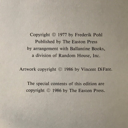 Gateway - Frederik Pohl - Signed - Easton Press - 1990