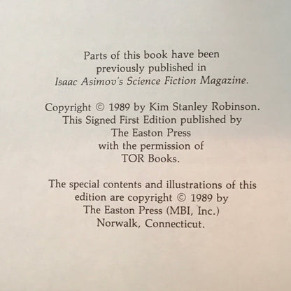 Escape from Kathmandu - Kim Stanley Robinson - Signed - 1st Edition - Easton Press - 1989