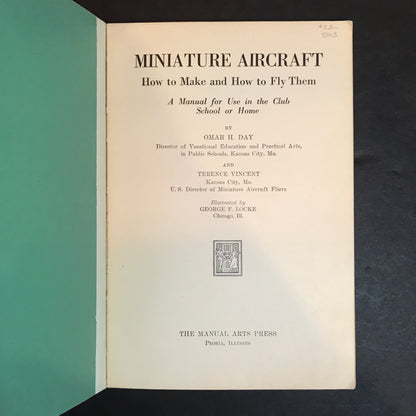 Miniature Aircraft - Omar H. Day and Terence Vincent - 1929