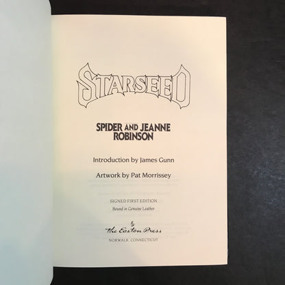 Starseed - Spider & Jeanne Robinson - Signed 2x - 1st Edition - Easton Press - 1991