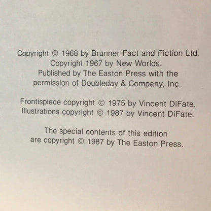 Stand On Zanzibar - John Brunner - Easton Press - 1987