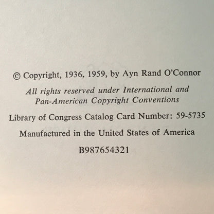 We The Living - Ayn Rand - 1959